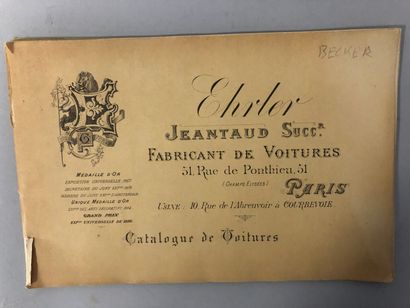 Ehler, Jeantaud succ., catalogue vers 1891...
