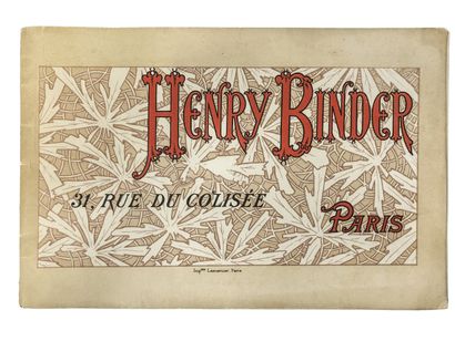 null Henry Binder 31 rue du Colisée in Paris, Catalogue dated 1898, beautiful copy...