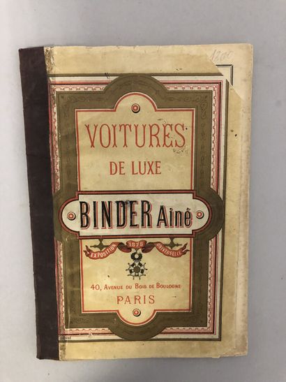 Binder, catalogue of the luxury cars of the...