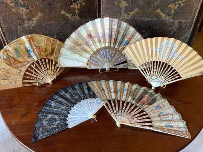 CINQ EVENTAILS Five fans from the 18th and 19th centuries