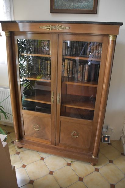  Mahogany and mahogany veneer bookcase in...
