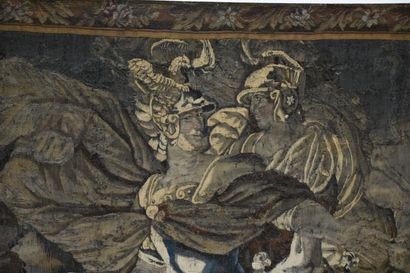 null Wool and silk tapestry, BRUSSELS, end of 17th century, beginning of 18th century

Decorated...