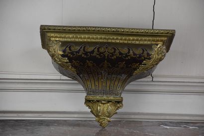 null 
Boulle marquetry cartel from the Louis XV period 




Marquetry in part, decorated...