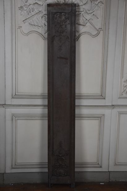 Regency period molded and carved oak paneling...