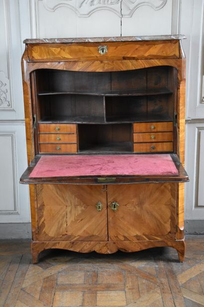 null 
A Louis XV period rosewood, rosewood and violet wood veneer secretary




Opening...