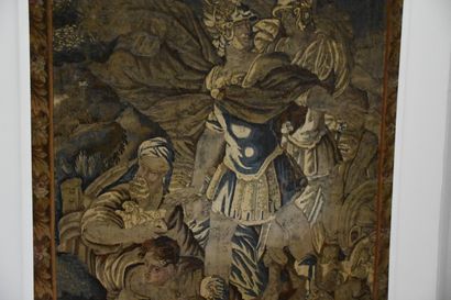 null Wool and silk tapestry, BRUSSELS, end of 17th century, beginning of 18th century

Decorated...