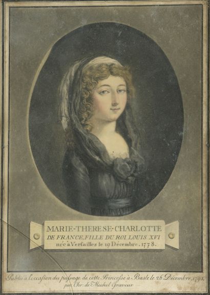 null École FRANÇAISE de la fin du XVIIIe siècle

Marie Thérèse Charlotte de France,...