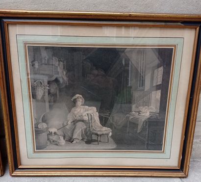 null Paire de gravures encadrées représentant des scènes de genre

49 x 58 cm