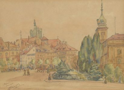 null G. DEVOUGE

View of Warsaw

Watercolour

Dated and signed June 1923

21 x 2...