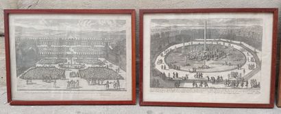 null Lot of engravings including : 

Two engravings representing views of Besançon....