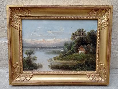 null Seimbold ? 

View of a Swiss Lake

Oil on panel 14 x 20 cm, signed lower le...