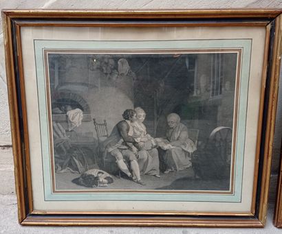 null Pair of framed engravings representing genre scenes

49 x 58 cm