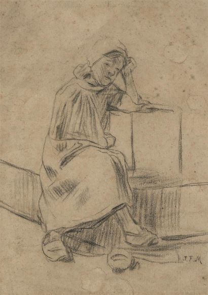 null French school of the 19th century

Young peasant girl

Pencil signed lower right...