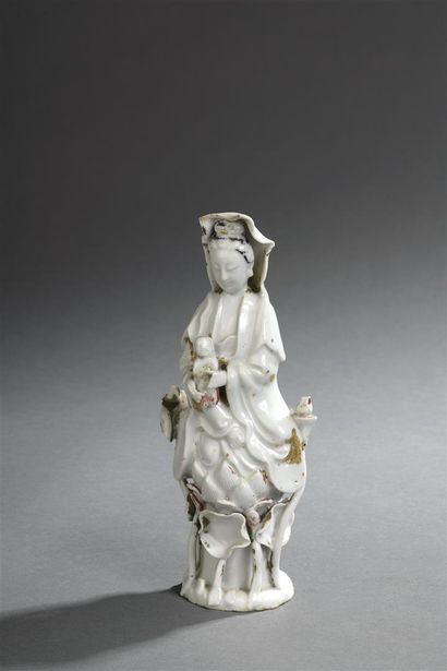 null Chinese white porcelain statuette of Guanyin

China, 19th century

Seated on...