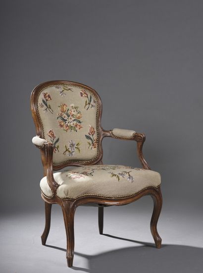 null Carved molded wood armchair stamped G. Jacob from the Louis XV period

with...