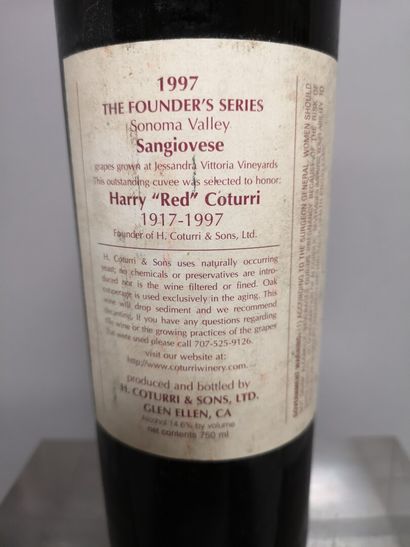 null 1 bouteille SONOMA VALLEY SANGIOVESE "The Founder's Series"- COTURRI 1997 Etiquette...