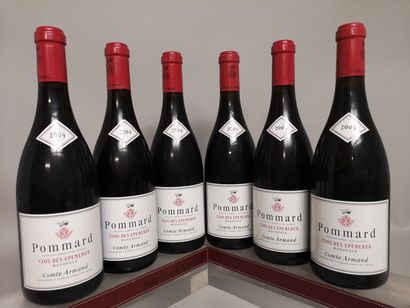  6 bouteilles POMMARD 1er Cru "Clos des Epeneaux" - Comte ARMAND 2004 En caisse ...