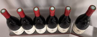 null 6 bouteilles CHATEAUNEUF DU PAPE - Domaine CHARVIN 2007 Une étiquette très légèrement...