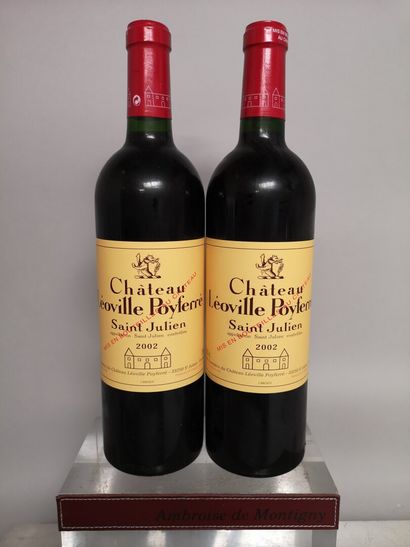 null 2 bouteilles Château LEOVILLE POYFERRE - 2e GCC Saint Julien 2002