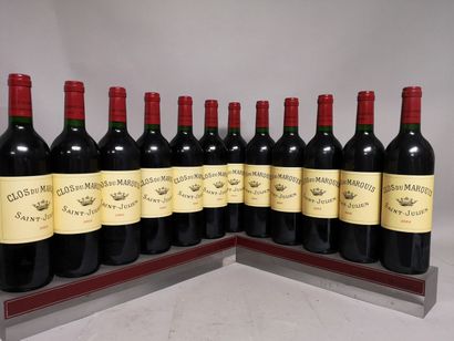 12 bouteilles CLOS DU MARQUIS - Saint Julien 2003 En caisse bois.