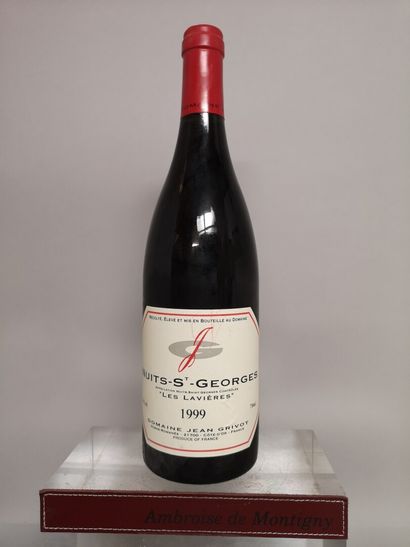  1 bottle NUITS SAINT GEORGES 1er Cru "Les Lavières" - Domaine Jean GRIVOT 1999 Label...