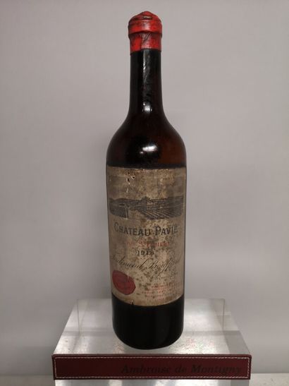 null 1 bouteille Château PAVIE - 1er Grand Cru Classé de Saint Emilion 1918 Etiquette...