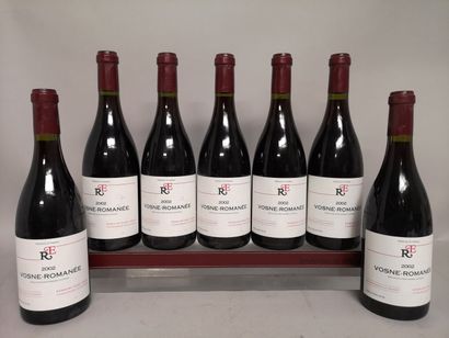  7 bouteilles VOSNE ROMANEE - Domaine René ENGEL 2002 2 étiquettes légèrement ma...
