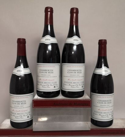 null 4 bouteilles CHAMBERTIN Grand Cru "Clos de Bèze" - Domaine Bruno CLAIR 2004