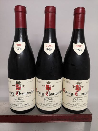 null 3 bottles GEVREY CHAMBERTIN "En Derée" Vielles Vignes - Domaine Denis MORTET...