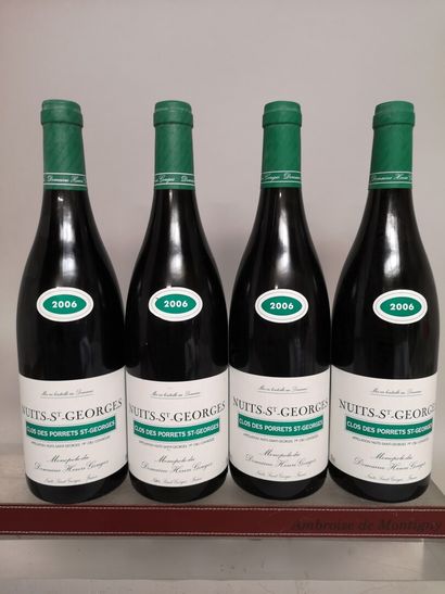 null 4 bouteilles NUITS SAINT GEORGES 1er cru "Clos des Porrets St Georges" - Domaine...