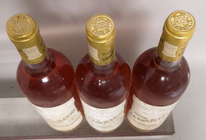  3 bouteilles Château La TOUR BLANCHE - 1er Cru de Sauternes 1997 Etiquettes légèrement...