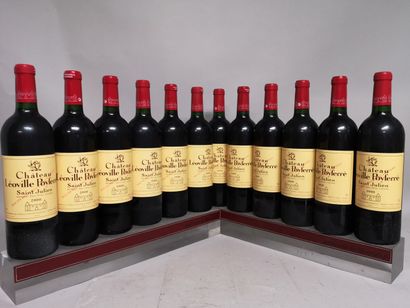  12 bottles Château LEOVILLE POYFERRE - 2nd GCC Saint Julien 2000 In wooden case...