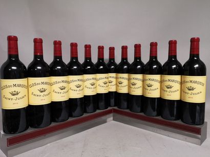  12 bottles CLOS DU MARQUIS - Saint Julien 2010 In wooden case.