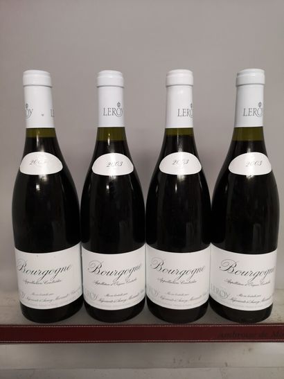  4 bottles BOURGOGNE - Leroy 2003 