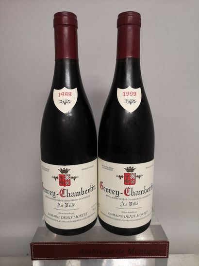 null 2 bottles GEVREY CHAMBERTIN "Au Vellé" - Domaine Denis MORTET 1999