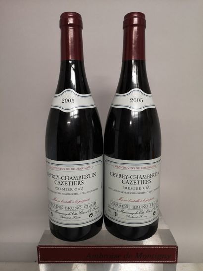 null 2 bouteilles GEVREY CHAMBERTIN 1er Cru "Cazetiers" - Domaine Bruno CLAIR 20...