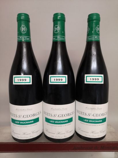 null 3 bouteilles NUITS SAINT GEORGES 1er Cru "Les Vaucrains" - Domaine Henri GOUGES...