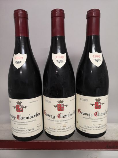  3 bouteilles GEVREY CHAMBERTIN - Domaine Denis MORTET 2000