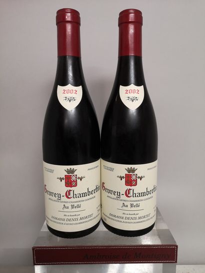  2 bouteilles GEVREY CHAMBERTIN "Au Vellé" - Domaine Denis MORTET 2002