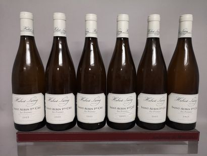 null 6 bouteilles SAINT AUBIN 1er Cru " Les Frionnes" - Hubert LAMY 2005 Deux étiquettes...