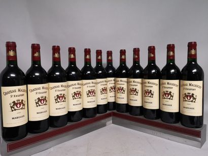  12 bouteilles Château MALESCOT SAINT EXUPERY - 3e GCC Margaux 2000 En caisse bo...