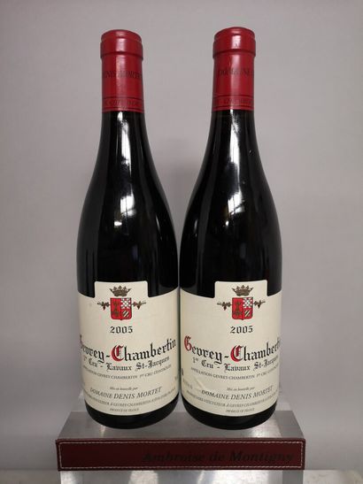 null 2 bouteilles GEVREY CHAMBERTIN 1er Cru "Lavaux St Jacques" - Domaine Denis MORTET...
