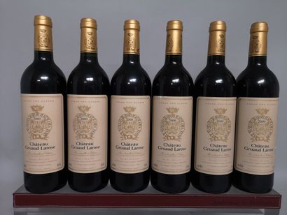 null 6 bottles Château GRUAUD LAROSE - 2nd GCC Saint Julien 2000 In wooden case....