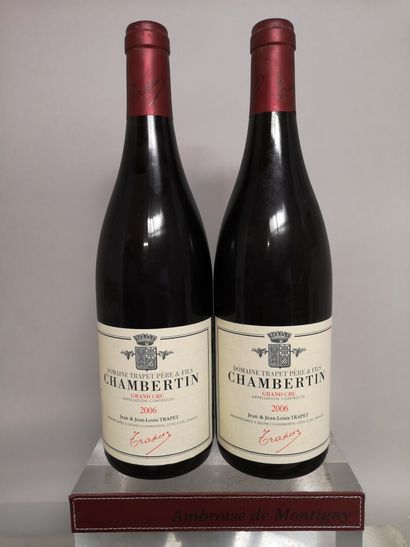  2 bouteilles CHAMBERTIN Grand Cru - J. & J.L. TRAPET 2006