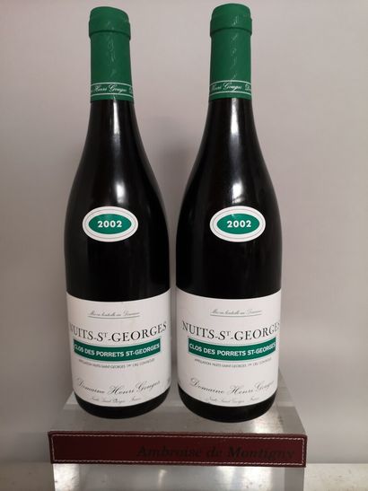  2 bouteilles NUITS SAINT GEORGES 1er cru "Clos des Porrets St Georges" - Domaine...