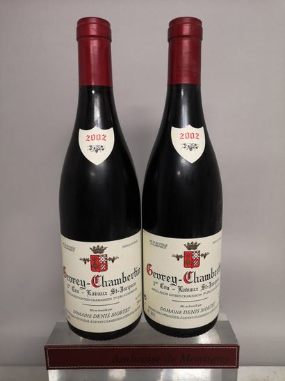  2 bouteilles GEVREY CHAMBERTIN 1er Cru "Lavaux St Jacques" - Domaine Denis MORTET...