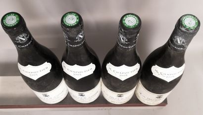  4 bottles HERMITAGE "La Sizeranne" - M. CHAPOUTIER 1995 Stained labels.