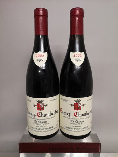  2 bouteilles GEVREY CHAMBERTIN Vieilles Vignes "En Champs" - Domaine Denis MORTET...