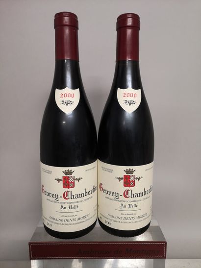  2 bouteilles GEVREY CHAMBERTIN "Au Vellé" - Domaine Denis MORTET 2000
