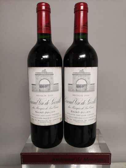 null 2 bottles Château LEOVILLE LAS CASES - 2nd GCC Saint Julien 2000 Labels slightly...